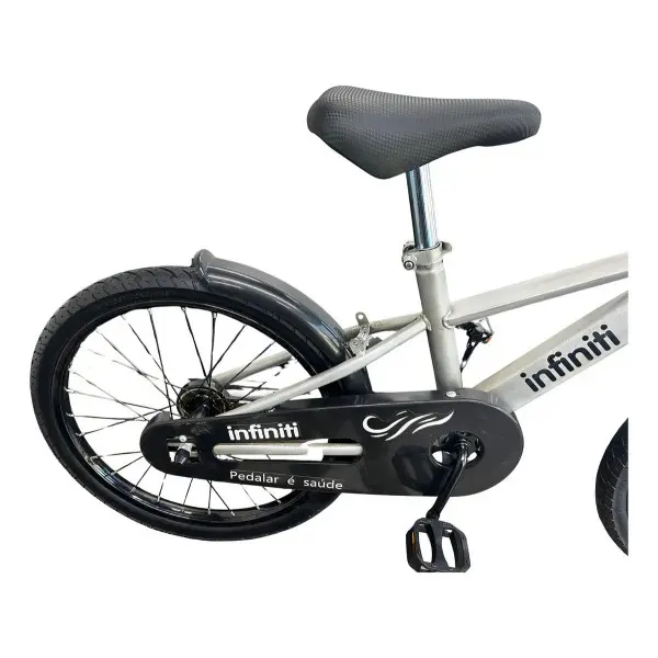 Bicicleta Infantil Aro 20 cinza perspectiva
