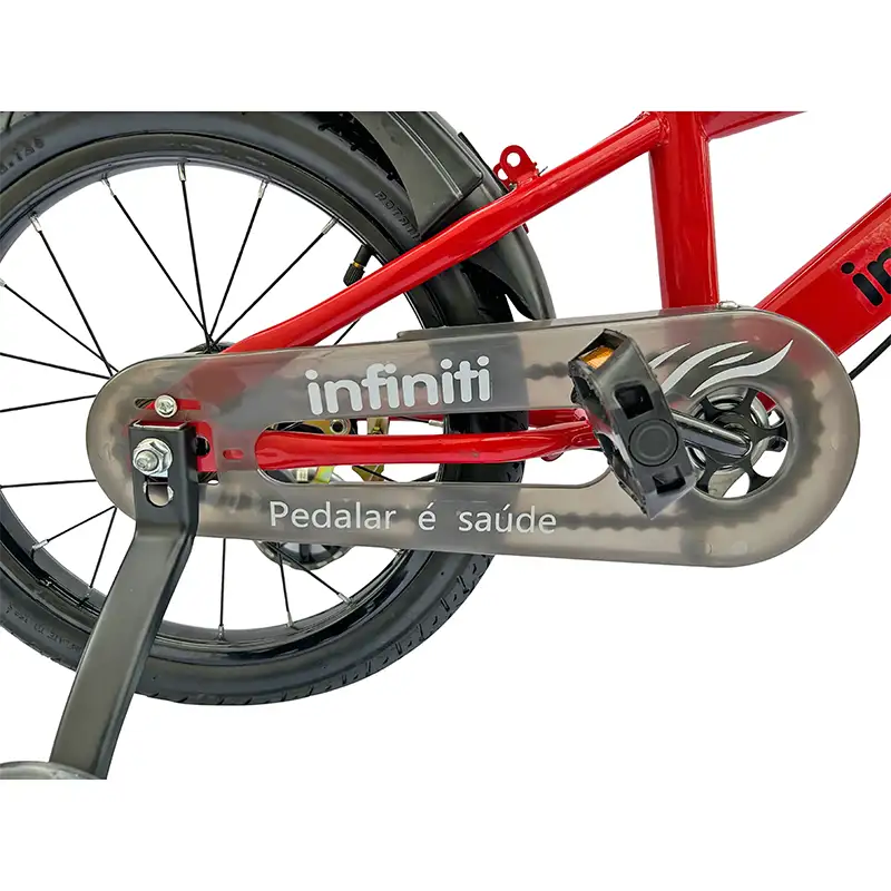 Bicicleta infantil Infiniti aro 14 vermelha branca