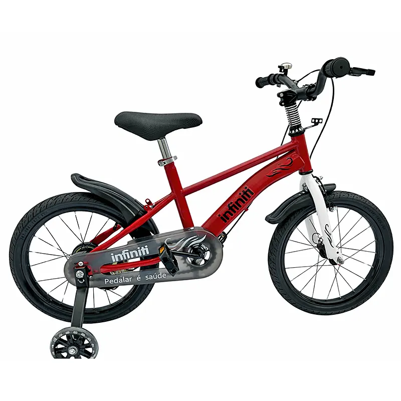 Bicicleta infantil Infiniti aro 14 vermelha branca