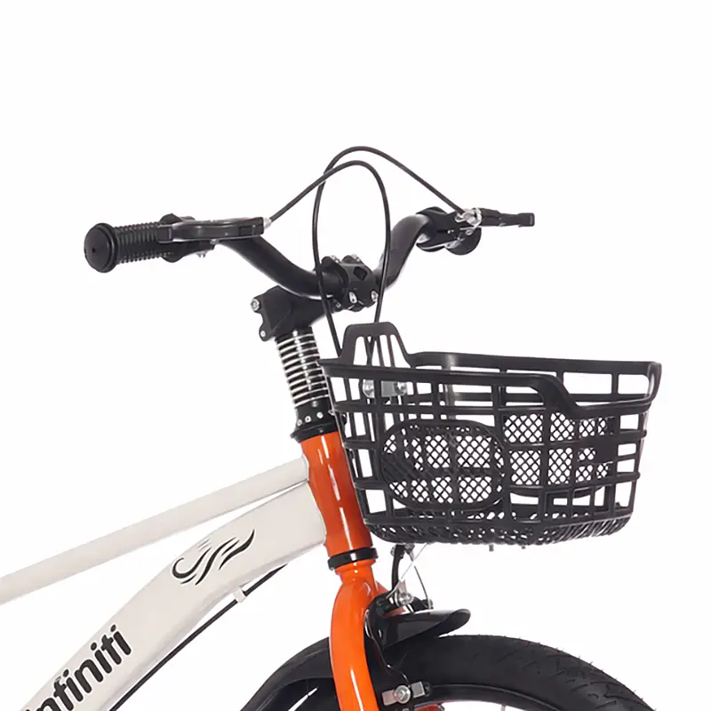 Bicicleta infantil aro 14 branca laranja