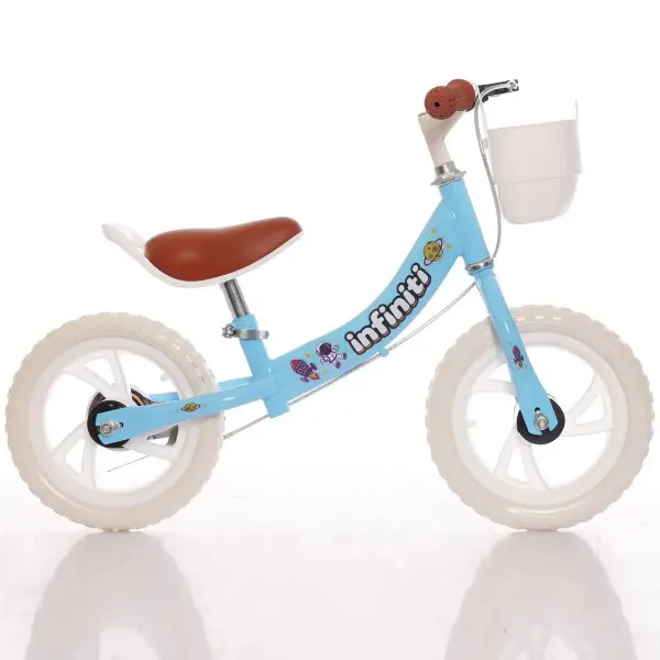 bicicleta balance aro 12 azul e branca