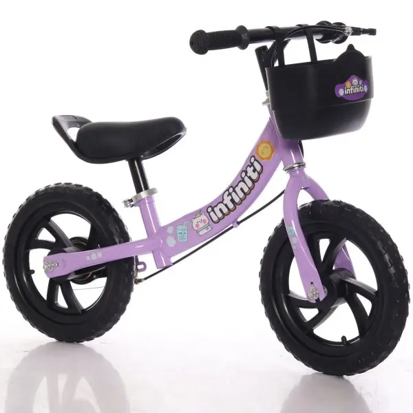 bicicleta balance aro 12 roxa e preta