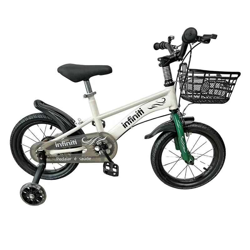 bicicleta infantil aro 16 branca verde