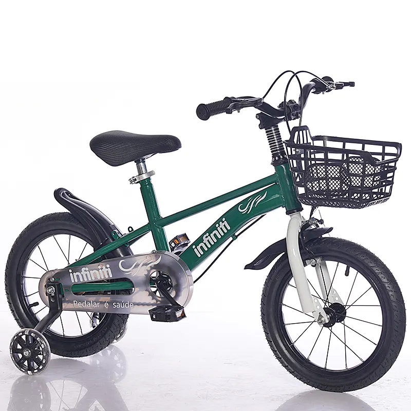bicicleta infantil aro 16 verde branca
