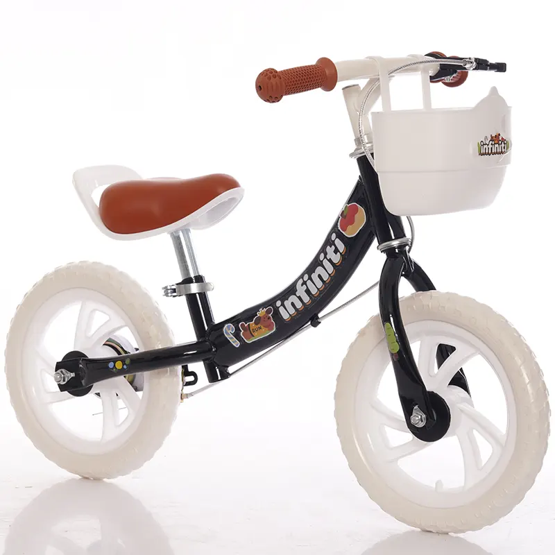 bicicleta infantil balance aro 12 preta branca