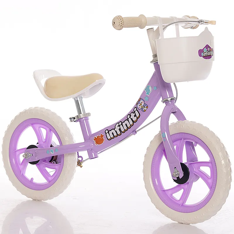 bicicleta-infantil balance aro12 roxa branca